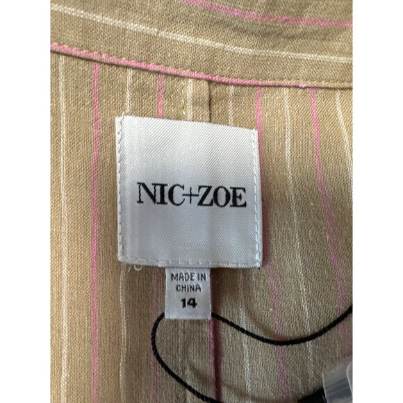 Nic + Zoe Central Park Scrunch Sleeve Single Button Jacket Size 14 - Picture 6 of 12